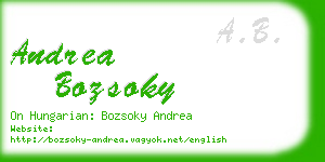 andrea bozsoky business card